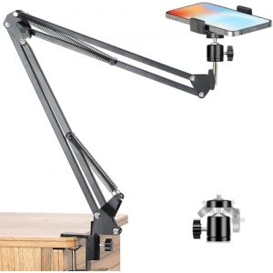 Support de Cam&eacute;ra Webcam,Support de t&eacute;l&eacute;phone,Portable Support vid&eacute;o Bras articul&eacute; Bras de Support de Bureau Flexible pour la Photographie Plate en Direct & Diffusion en direct, enregistrement vid&eacute;o (LQYSTQT, neuf)