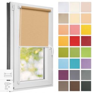 Estika Store Enrouleur sans percage - Abricot - 45 x 120 cm - Bloque 50-60% de la Lumière, Stores intérieurs pour Porte ou Fenetre (Estika, neuf)