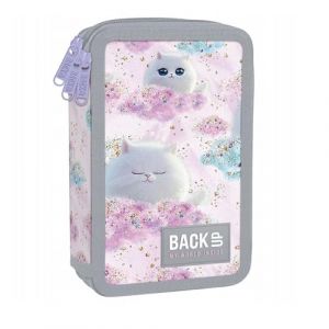 Goldkids - Trousse &agrave; 3 compartiments - Trousse pour filles et gar&ccedil;ons - Trousse &agrave; 3 compartiments - Trousse remplie - Trousse d'&eacute;colier et cahier de devoirs, Chaton, 3-f&auml;hig, Trousse &agrave; crayons (Goldkids, neuf)