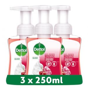 Dettol - Lot de 3 Douceur de mousse - Savon pour les Mains - Rose & Fleur de Cerisier (Pennguin-FR-Home, neuf)