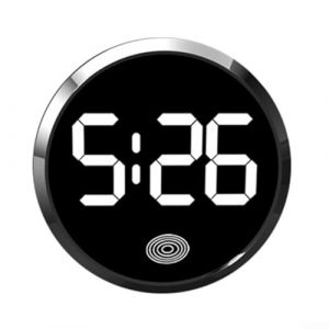 Horloge num&eacute;rique &eacute;lectronique LED mont&eacute;e sur voiture, horloge num&eacute;rique automobile (argent) (popmall-eu, neuf)