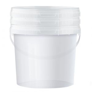 POSH Seau de 10 l - En plastique transparent - Qualit&eacute; alimentaire - Anti-fuite - Inodore - Robuste, stable et herm&eacute;tique - Seau avec anse (3, 10 l) (Posh Sp. z o.o., neuf)
