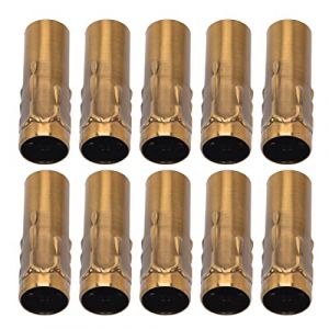 10 Pièces E14 Tube en Métal pour Bougie Base de Lampe Tube Bougie Support de Lampe Tube Bougie Support de Lampe Base de Lampe Accessoires D'éclairage 25x80mm (bronze doré) (Chasoe, neuf)