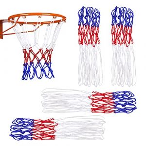 TSHAOUN 4 Pi&egrave;ces 12 Boucle Basketball Filet de Rechange, Standard Filet de Basket Ball, Portable et Pliable Filet de Basket Ball, pour Panier de Basket Int&eacute;rieur ou Ext&eacute;rieur (beifengdianziEU, neuf)