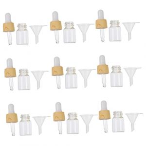 DECORNIJIA Lot de 20 Flacons Compte-Gouttes Vides en Verre de 5 Ml Flacon de Parfum Transparent Pipette pour Huiles Essentielles et Produits de Beauté Rechargeable et Pratique (ZhiLight, neuf)