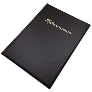 Cahier d'information DIN A 4 avec 12 compartiments/Film ouverture en haut/MJ Allemagne de conception de fabriqu&eacute; en UE dans diff&eacute;rentes couleurs noir (myledershop, neuf)