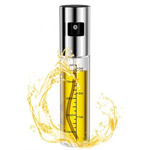 Newaner Spray Huile, 100 ML Vaporisateur d'huile et de vinaigre, Vaporisateur Bouteille Huile transparente rechargeable avec échelle, Convient pour la cuisson, grillades, pâtes, salades (SANTAMBROGIO GIORGIO, neuf)