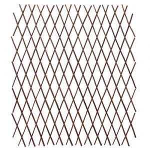 Clôture en Bois - Bois Clôture Extensible en Treillis, Treillis Plante en Osier Treillis Bois Jardin Extensible, Tuteur Support pour Grimpants, Clôture en Saule (Gusengo, neuf)