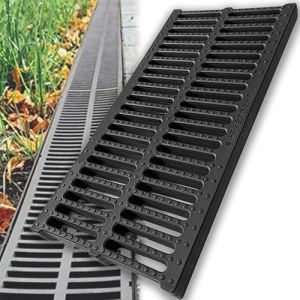 Grille De Drainage Caniveau Grilles de drainage pour jardin ext&eacute;rieur, grille rectangulaire en plastique de 19,6 pouces, adapt&eacute;es aux trottoirs, aux pelouses de garage et aux terrasses.(50x25x2cm/19.6 (Little Coow's Hceir, neuf)