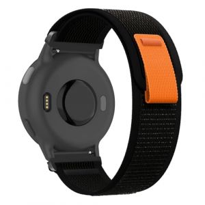 SumRioo 20mm Bracelet pour Garmin Vivoactive 5/Vivoactive 3/3 Music/Venu 2 Plus/Venu/Sq/Sq 2, Nylon Bracelet pour Garmin Forerunner 55/165/165 Music/245/245 Music/645/645 Music, Noir (GuiStar JP, neuf)