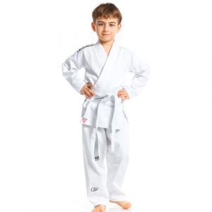 Starpro Judo Kimono Gi 250 grammes - Mélange de Coton de qualité supérieure - Blanc - Judogi pour l'entraînement et la compétition - Enfants - 100-170 cm - Ceinture Blanche Gratuite Incluse (Starpro Combat, neuf)