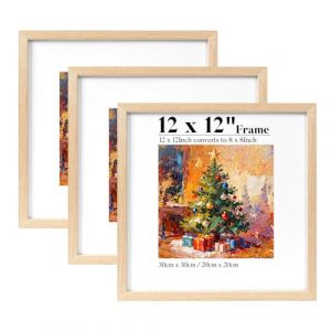 HOUSE DAY Lot de 7,9 x 30,5 cm de cadre photo carr&eacute; en bois massif avec support de 20,3 x 20,3 cm, &agrave; suspendre au mur pour famille, paysage, animal de compagnie, mariage (House Day, neuf)
