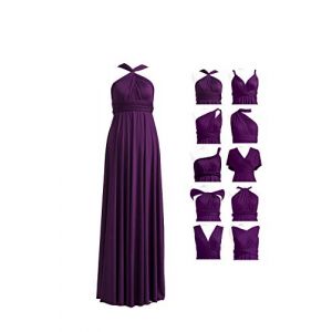 72styles Robe Infinity avec Bandeau, Robe Demoiselle d'honneur Femme Convertible, Longue, Grande Taille, Multi-Way, Soir&eacute;e,Mariage Invit&eacute;e, Violet Fonc&eacute;, Taille Unique (INFINITYDRESS, neuf)