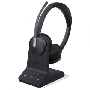 Yealink WH64 Casque sans fil avec microphone, port&eacute;e de 185 m, DECT & Bluetooth, double mode, casque sans fil avec 3 microphones pour Teams Zoom, Skype, UC, t&eacute;l&eacute;phone IP, PC, temps de conversation 32H (Yealink Official Store, neuf)