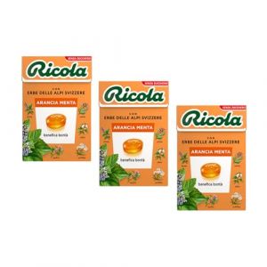 Ricola&reg; | Comprim&eacute;s de menthe orange | Bonbons aux herbes suisses b&eacute;n&eacute;fiques et rafra&icirc;chissants | Bonbons sans sucre - 3 bo&icirc;tes (150 Gr) (Antico Caff&egrave; Novecento S.r.l. Unipersonale, neuf)