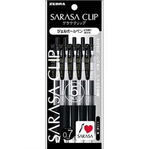 1 X 5 pens Zebra Sarasa clip gelink ballpoint pen 0.7mm P-JJB15-BK5 black by ZEBRA (T&B (EU-Japan), neuf)