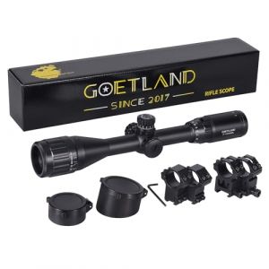 Goetland Lunettes de Visée 3-12x40 AO Telemetre Rouge Vert Bleu Illuminé Duplex Crosshair SFP pour Tactique Chasse Airsoft Arbalète Carbine Tir Sportif (Goetland-EU, neuf)