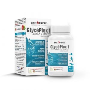 GLYCEPLEX-1 BURNER & SATIETY - Br&ucirc;leur de Graisses & Coupe-Faim - Perte de Poids, Contr&ocirc;le Glyc&eacute;mie & Fringales - Actif Brevet&eacute; Metabolaid&reg; - Biodisponibilit&eacute; Elev&eacute;e - 60 G&eacute;lules - Eric Favre (Eric Favre - Boutique Officielle, neuf)