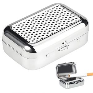 Cendrier Portable,Cendrier De Poche,Cendriers De Poche,CendrierDe PocheAnti Odeur,CendrierDe Voyage Portable,Mini CendrierCarr&eacute; En Acier Inoxydable,Pour La Maison, Le Bureau, La D&eacute;coration (YIQings-US, neuf)