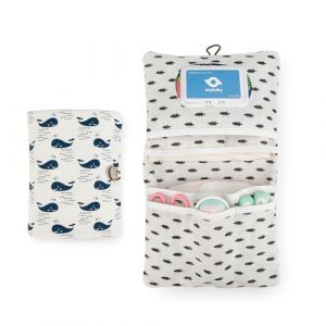 RUGBOL Organisateur de Sacs &agrave; Couches 2-en-1, Pochette &agrave; Couches et Trousse de Toilette pour Cr&egrave;mes et Lingettes B&eacute;b&eacute;, Accessoire Pratique pour Mamans en D&eacute;placement (Baleine) (RUGBOL FR, neuf)