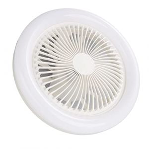 Mini ventilateur de plafond avec lumière, ventilateur de plafond de garage, ventilateur de prise, lumière de ventilateur de plafond 36 W 9,8 pouces petite lampe de ventilateur LED silencieuse (Betued, neuf)