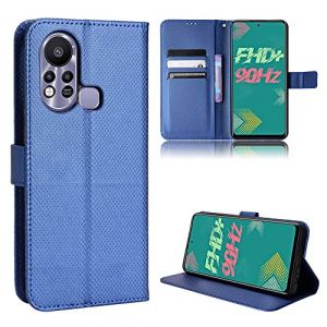 Coque Cuir pour Infinix Hot 11s 4G Coque Housse Etui Cover,Coque pour Infinix Hot 11s 4G X6812 X6812B Coque Etui en Cuir PU pour t&eacute;l&eacute;phone Portable Blue (Jielangxin, neuf)