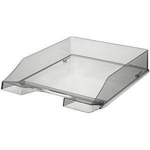 HAN 1026-X-24, Corbeille &agrave; courrier KLASSIK, moderne, &eacute;l&eacute;gante, transparente et de haute brillance. Lot de 6 unit&eacute;s, gris transparent. (Smart Distribution Technologies GmbH, neuf)