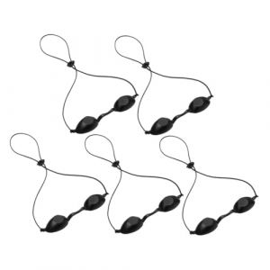 Vaguelly 5 Pièces Lunettes De Masque De Sommeil Pour Les Yeux Masque De Sommeil Occultant Des Yeux Pour Lit De Bronzage Lunettes De Bronzage Gel De Silice Black (Letesi, neuf)