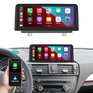 Ninetom &Eacute;cran Tactile d'autoradio 10,25" pour BMW S&eacute;rie 1 E81/E82/E87/E88 2008-2012 avec syst&egrave;me CIC, Prise en Charge Apple CarPlay/Android Auto/Mirrorlink/Navigation, Mise &agrave; Niveau st&eacute;r&eacute;o de Voiture (Ninetom, neuf)