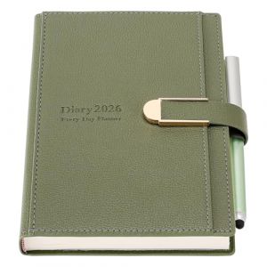 Agenda 2026, A5, un jour par page, janvier 2026-d&eacute;cembre 2026, planificateur quotidien, agenda avec stylo, planificateur journalier &agrave; couverture rigide avec autocollants, poche int&eacute;rieure, papier de (Creative Life EU Store, neuf)