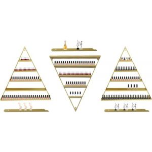 Pr&eacute;sentoir de Vernis &agrave; Ongles, &Eacute;tag&egrave;res de vernis &agrave; ongles, supports de vernis &agrave; ongles muraux, pr&eacute;sentoirs &agrave; 5 niveaux, support de rangement de bouteilles triangulaires for magasin de Salon (daixianronglebaihuozhan, neuf)