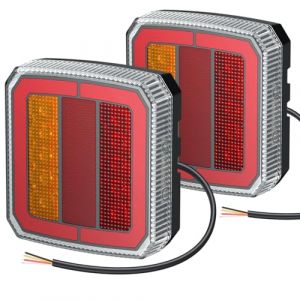 AUTOUTLET Feu Arri&egrave;re Pour Remorque Lampe Pour Remorque e-Mark E9 E57 40 Ampoules Led Ip65 &Eacute;clairage Multifonctionnel &Eacute;tanche Convient &agrave; Divers V&eacute;hicules Et Remorquesre &agrave; LED pour remorque (ZIXING TECHNOLOGY LIMITED, neuf)