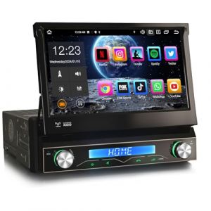 Erisin 8-C&oelig;urs Android 14 Autoradio CarPlay Amovible Universal 1 Din GPS St&eacute;r&eacute;o Dab+ 7 Pouces HD &Eacute;cran Tactile Int&eacute;gr&eacute; sans Fil Android Auto Bluetooth 5.0 TNT OBD2 WiFi DSP FM A2DP RDS TPMS 2GO+32GO (ErisinofficialDVD, neuf)