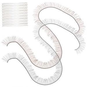 Homoyoyo Lot De 20 Faux Cils De Poup&eacute;e 20x0,8 Cm Noir Et Marron Naturels Pour Maquillage De Poup&eacute;e Accessoires Diy (meRIoy, neuf)