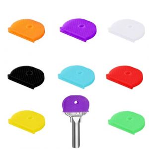 16 Pcs Couvres Clés, Caches de Clés Flexibles, Cap Clé Colorées, Couvre-Clés Étiquettes, Caoutchouc Identifiant de Clé Couvre-Clés, pour Identification Clé, 8 Couleurs (XIANXIAN LI, neuf)