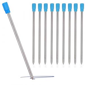 Lot de 10 recharges pour stylos &agrave; bille Swarovski 2,75 mm Bleu 7 cm Recharges d'encre compatible avec les stylos &agrave; bille Swarovski Crystal Element et Diamond Crystal Stylus (10) (Charms & Deals, neuf)