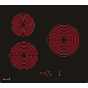 Plaque Vitroc&eacute;ramique 3 Feux Encastrable BELDEKO - 5200W - Seulement 4,6 cm d'&Eacute;paisseur - Fiable et Robuste - Minuteur, Touches Tactiles, Anti-D&eacute;bordement, 9 Niveaux de Puissance (BELDEKO, neuf)