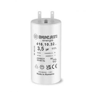 Condensateur 3,5 uF pour Volet Roulant SOMFY, SIMU, NICE - Réparation Condensateur de Moteur Haute Qualité 10Nm - Condensateur avec Cosses Faston 2,8mm pour Moteur de Volet et Store - VOLET TECH (Volet Tech, neuf)