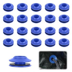 EUYKQNOI Ensemble d'oeillets en Plastique 20 pièces oeillets pour baches Œillets Bleus pour Bâches Oeillets Plastique Bâche 28 x 28 x 12 mm Œillet de Bâche Auto Bloquants,oeillet pour bache (QSDMY, neuf)