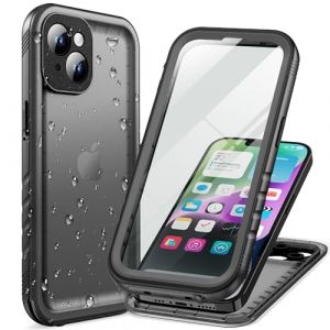 Cozycase Coque Pour iPhone 14 Plus Étanche Antichoc - 360 degres Incassable Militaire Rigide Intégrale Case/Bumper/Housse 【IP68 Waterproof/Imperméable】 Etui Anti Choc Eau avec Protection Camera - Noir (Glfenge, neuf)