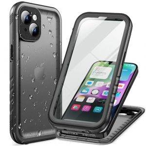 Cozycase Coque iPhone 14 Plus Étanche Antichoc - 360 degres Incassable Militaire Rigide Intégrale Case/Bumper/Housse ?IP68 Waterproof/Imperméable? Etui Anti Choc Eau avec Protection Camera - Noir (Glfenge, neuf)