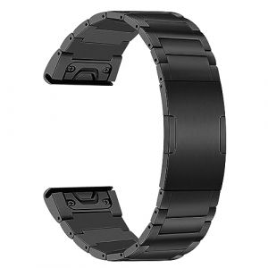 TRUMiRR Bracelet en Titane Remplacement pour Fenix 7X Pro Sapphire Solar /6X Pro /5X Plus,26mm Bracelet de montre Quick Fit pour Garmin Fenix 7X 6X 5X/ Fenix 3/ Epix Pro 51mm/ Enduro 2/ Descent Mk2i (Trumirr Tech, neuf)