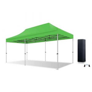 Actiexpress Tente Pliante Barnum Pliant Tonnelle Professionnelle 2x2,3X3,3x4.5,3x6,4x8 Structure en Aluminium 45mm Toit 450g/m² qualité professionelle (Vert Pomme, 3x6) (Actiexpress, neuf)
