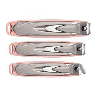 Lot de 3 coupe-ongles en acier inoxydable - Tête coudée - Pour personnes âgées et âgées (Yunnan., neuf)