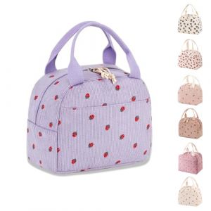 Binoster Sac Isotherme Repas Femme Enfant Glaciere Souple Petit Sac Lunch Bag Repas Pochette Lunch Box Isotherme Bebe Rentree Scolaire pour Travail Pique Nique Voyages Picnic Bureau Cadeau Femme (Topbino, neuf)