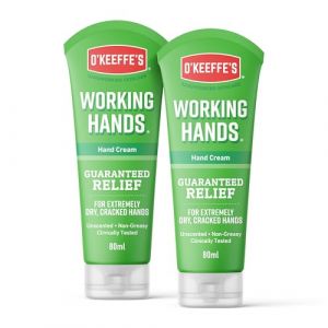 O'Keeffe's Working Hands, tubes de 80 ml (lot de 2) – Crème pour les mains extrêmement sèches et craquelées | Augmente instantanément les niveaux d'humidité, crée une couche protectrice et empêche la (SaveOnRRP, neuf)