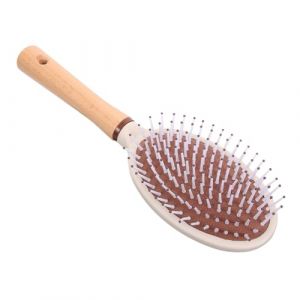 VALICLUD Brosse D&eacute;m&ecirc;lante Bois avec Picots Flexibles Brosse Massage Adapt&eacute;e Cheveux Longs &Eacute;pais et Extensions Manche Antid&eacute;rapant Confortable (Sudersana, neuf)