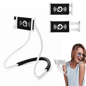 LYTIVAGEN Support Telephone Cou Portable Universel Support de T&eacute;l&eacute;phone Portable 360&deg; Rotatif Flexible Long Bras Support Mobile Cou Paresseux Stand pour V&eacute;lo Lit Bureau iPhone 4-9.5inches(Blanc) (SYF-1987, neuf)