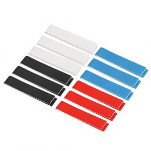 PATIKIL 9.8"x0.7" Badminton Raquette Tête Protection Autocollant, 12 Paquet PU Tennis Raquette Garde Ruban Raquette Cadre Autocollants Épaissie Résistant Usure, 4 Couleurs (PATIKIL UK, neuf)