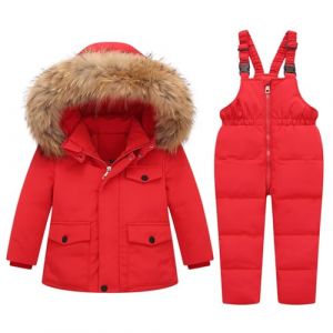 Combinaison de Ski Enfant Fille Combinaison de Ski ado Ensembles de Neige Doudoune à Capuche Ensemble 2pcs Veste de Ski + Salopette Pantalon Enfants Garçons Vêtements Fille 1-6 Ans Noel (⭐⭐⭐⭐⭐AEGJEGVD⭐⭐⭐⭐⭐, neuf)